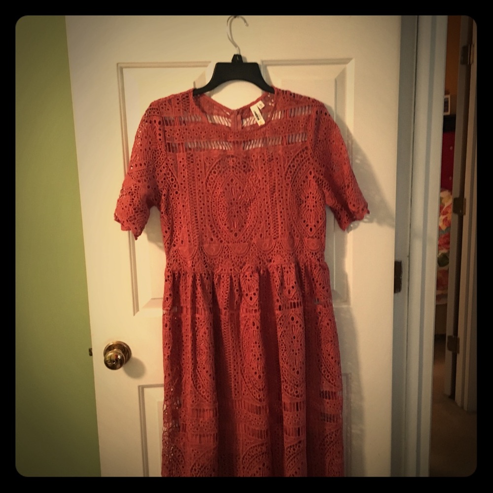 Lacy Salmon color dress
